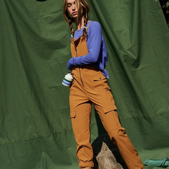 NWT free people cascade one piece in amber. - Picture 2 of 5